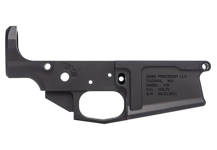 Aero M5 (.308) Stripped Lower Receiver - Anodized Black - Andrews Arms LLC